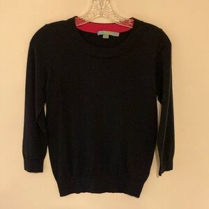 Boden Navy Wool 3/4 Sleeve Crewneck Sweater 4